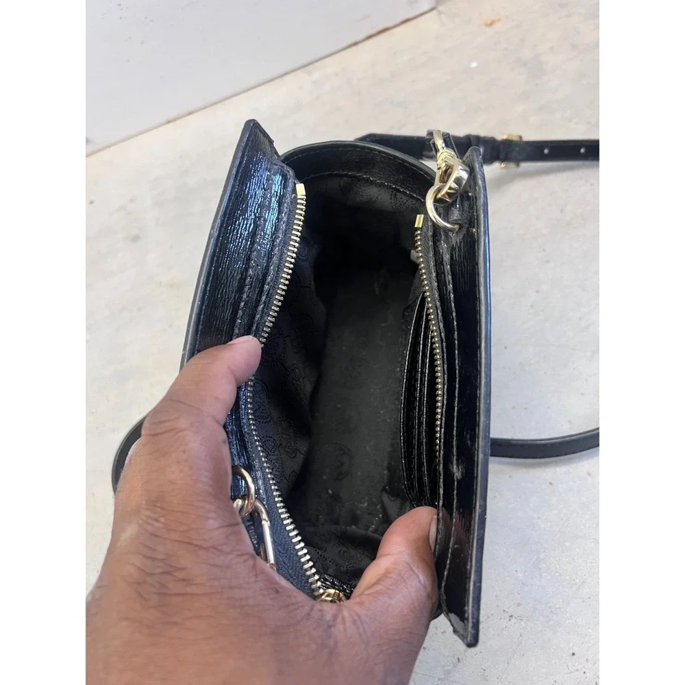 Michael Kors Selma Mini Bag Women Black Saffiano Leather Crossbody Strap Handbag